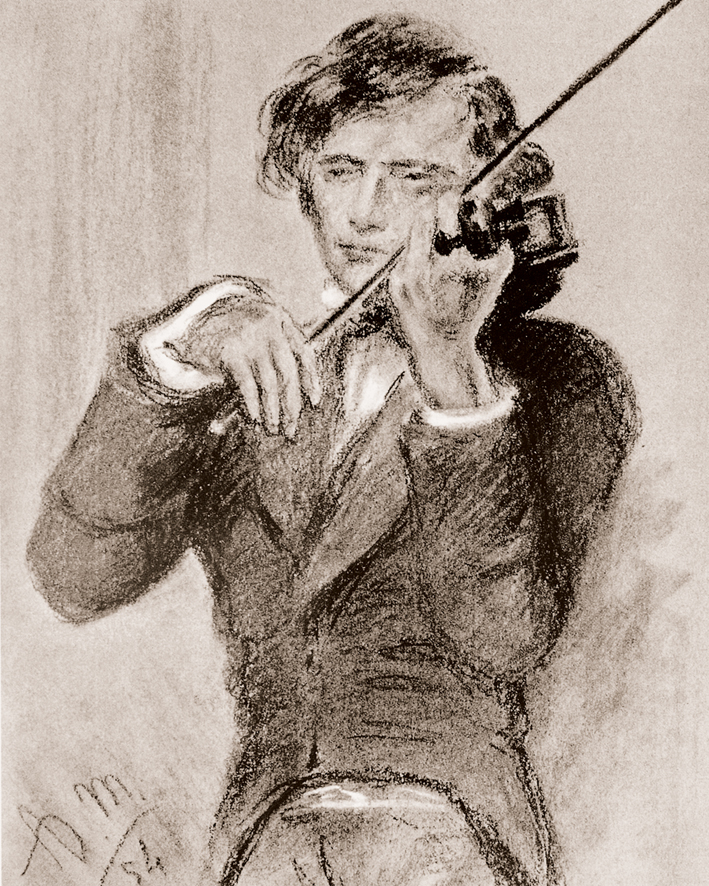  Adolpyh Von Menzel —— 小提琴手习作